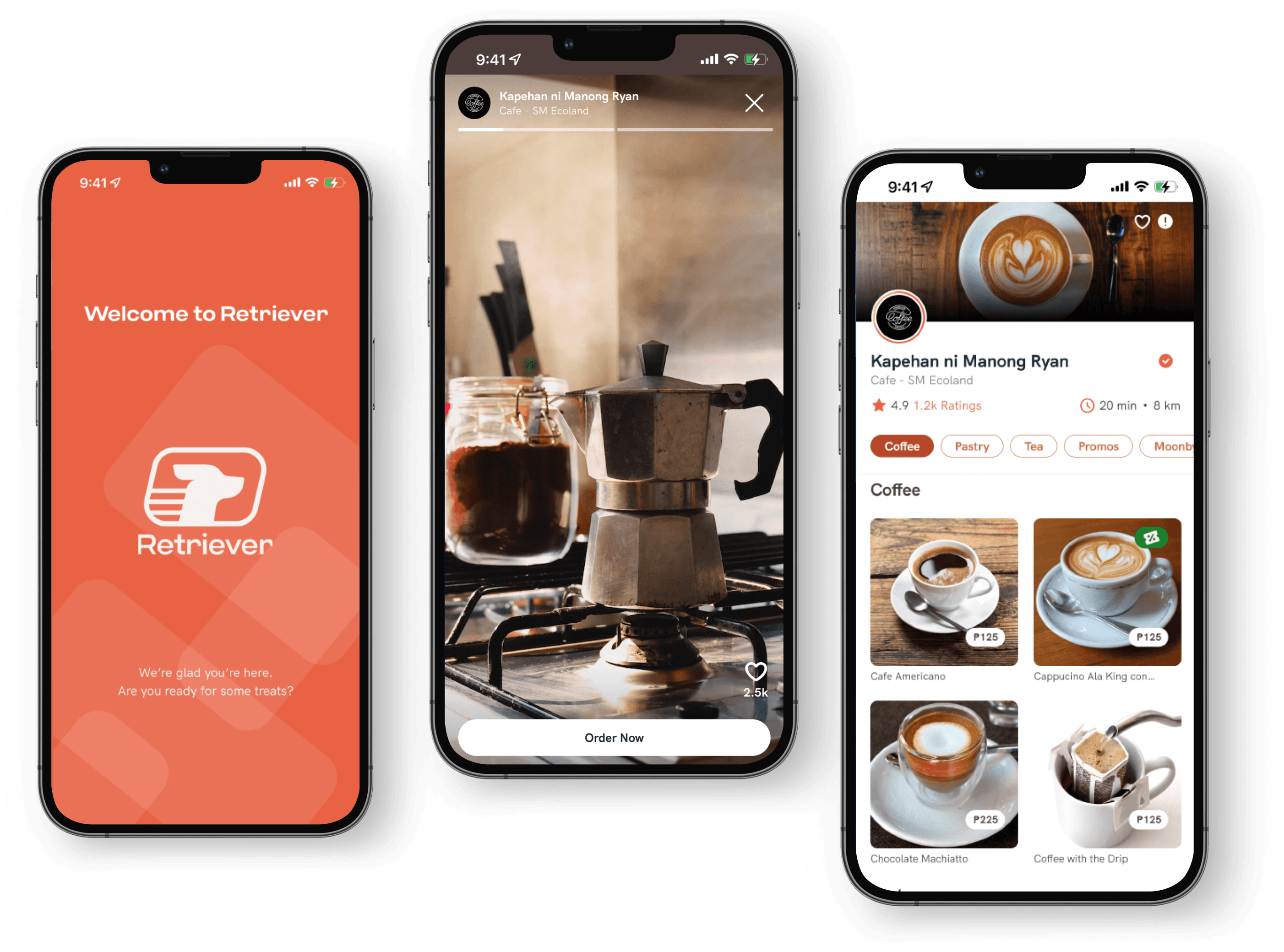 Retriever app screens