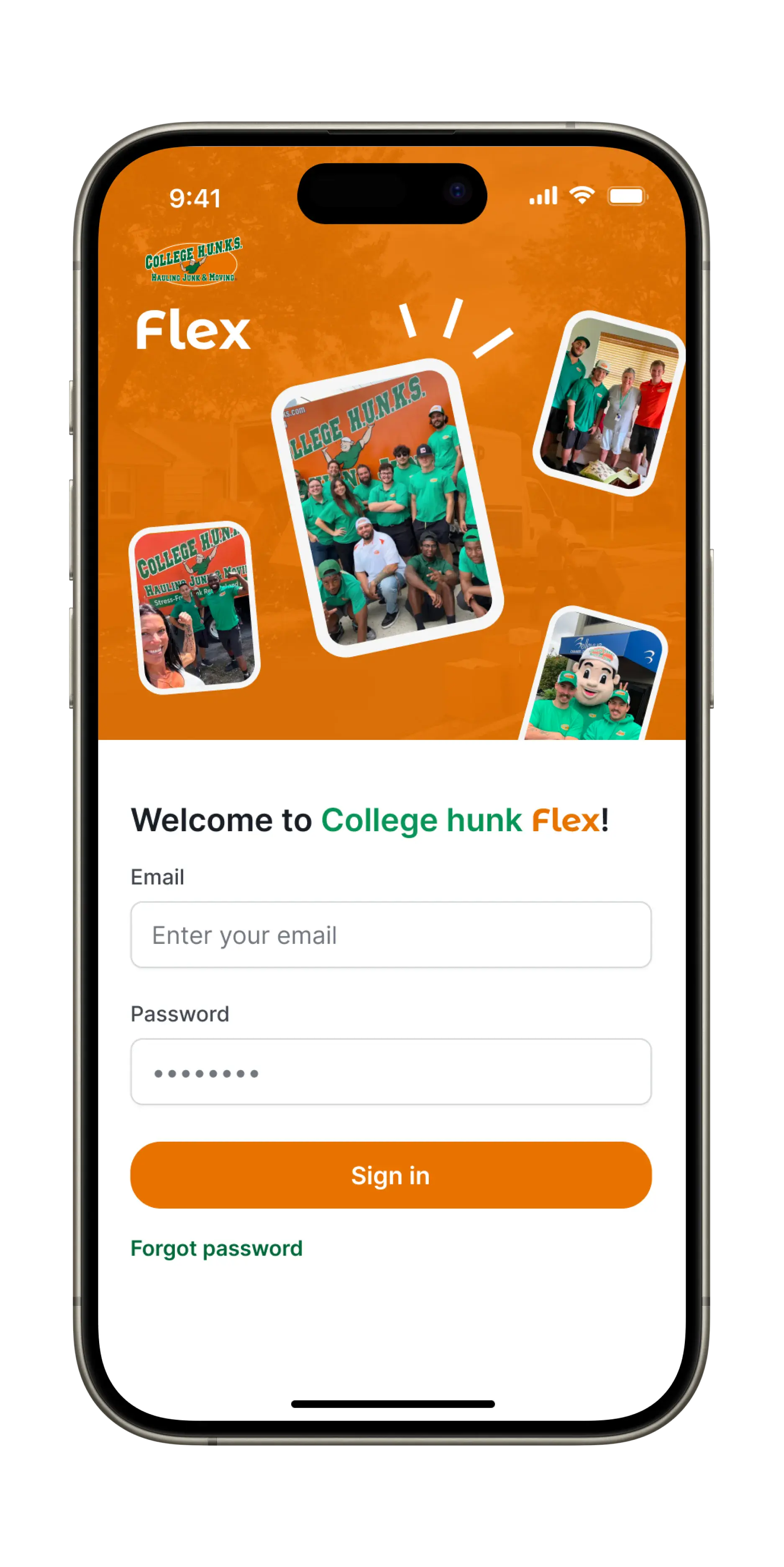 Flex app login screen
