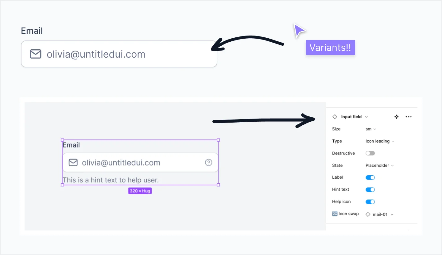 Email input component