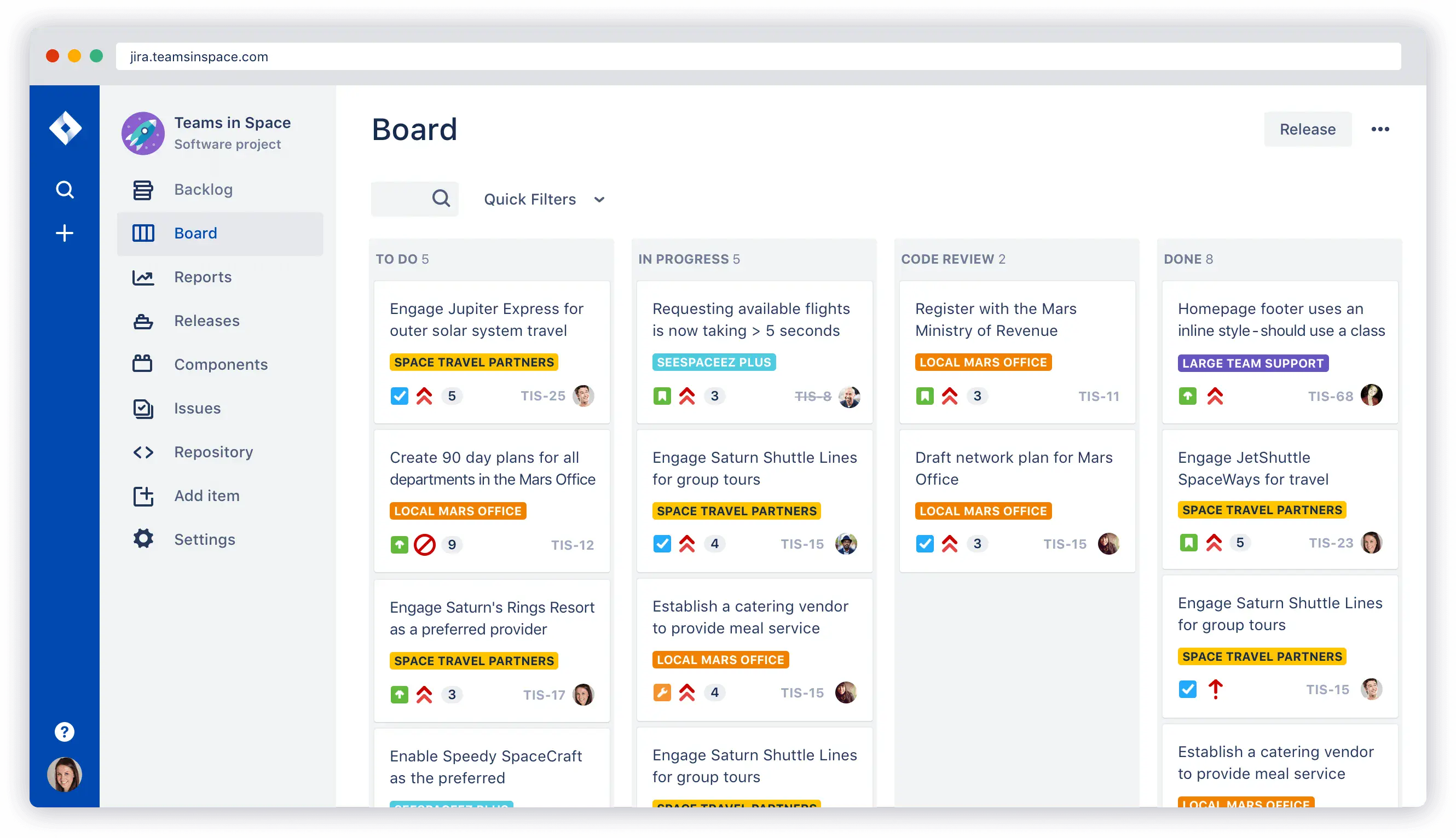 Jira sprint board