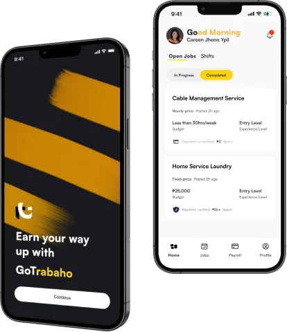 GoTrabaho app screens