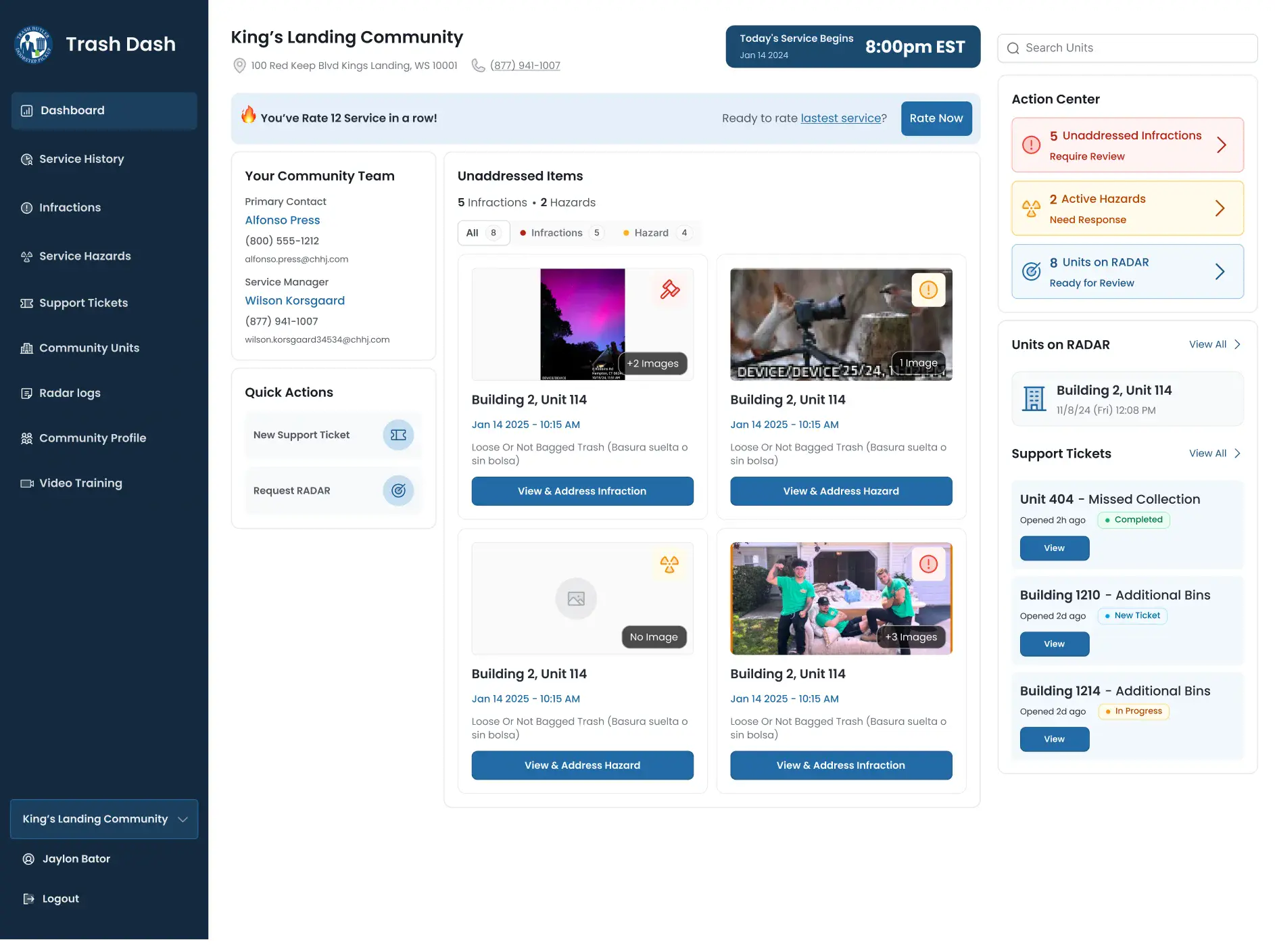 Valet Waste community detail page